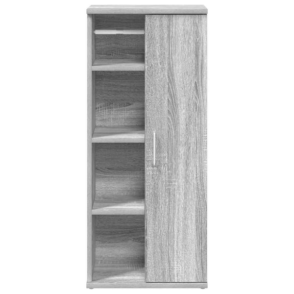 Badezimmerschrank Grau Sonoma mit Rollenhalter