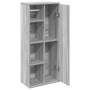 Badezimmerschrank Grau Sonoma mit Rollenhalter