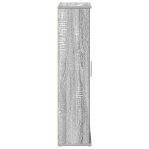 Badezimmerschrank Grau Sonoma mit Rollenhalter