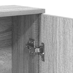 Badezimmerschrank Grau Sonoma mit Rollenhalter