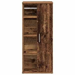 Badezimmerschrank mit Rollenhalter Altholz