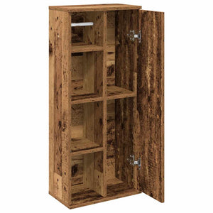 Badezimmerschrank mit Rollenhalter Altholz
