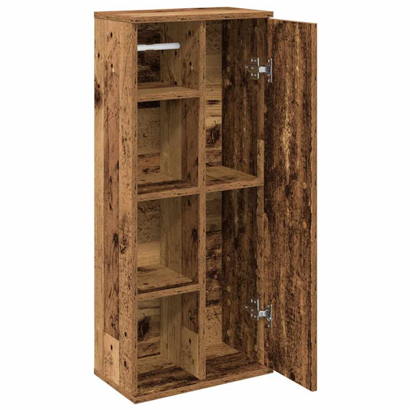 Badezimmerschrank mit Rollenhalter Altholz