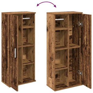 Badezimmerschrank mit Rollenhalter Altholz