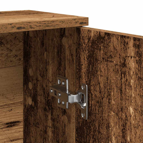 Badezimmerschrank mit Rollenhalter Altholz