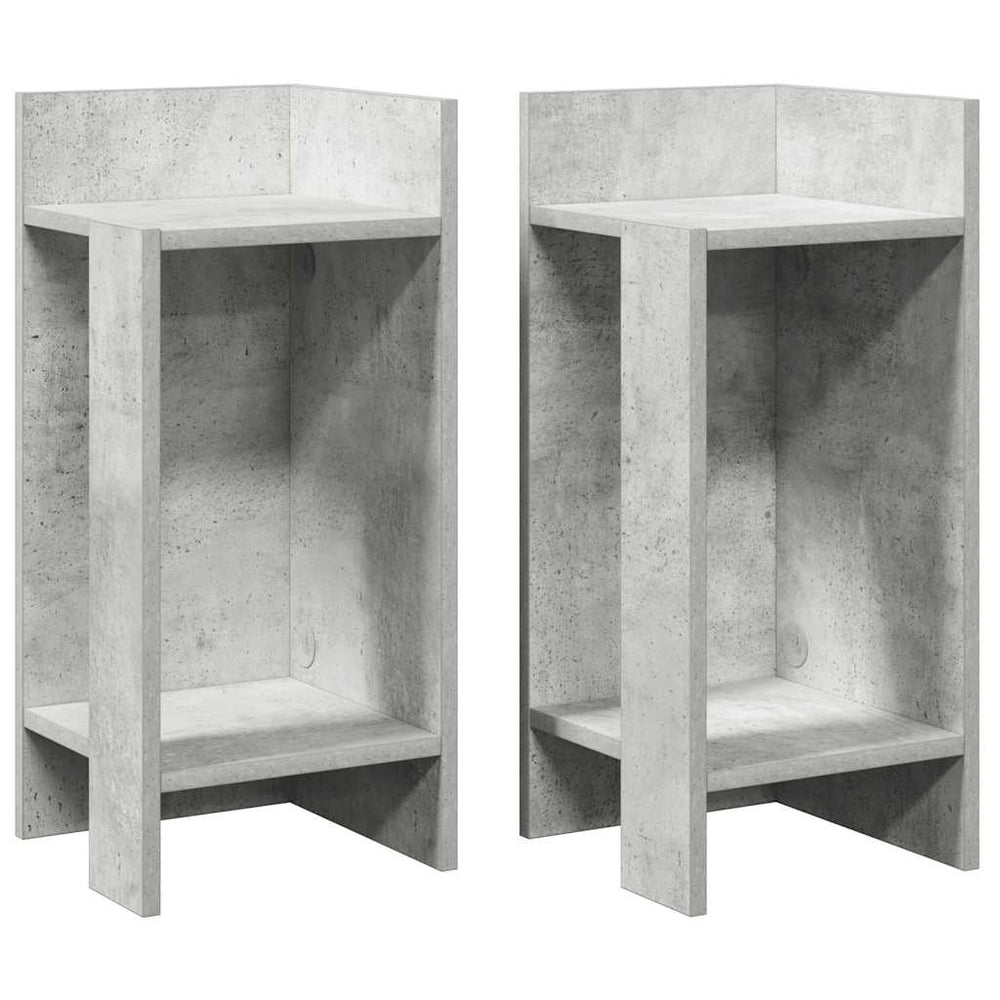 Betongraue Beistelltische 2er-Set