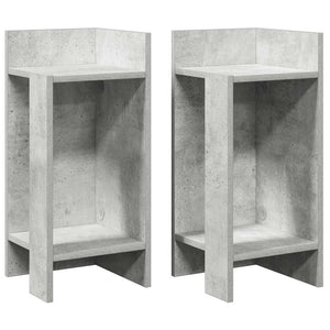 Betongraue Beistelltische 2er-Set