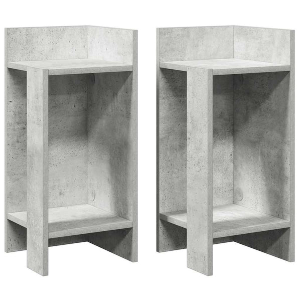 Betongraue Beistelltische 2er-Set