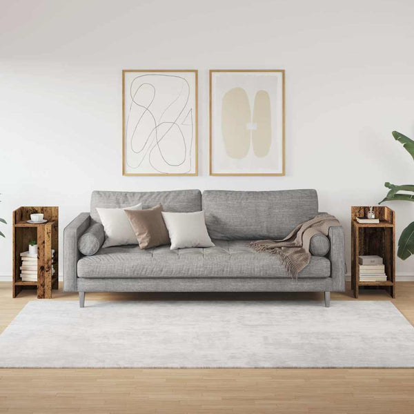 2er-Set Beistelltische Altholz-Optik