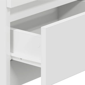 Weißer Nachttisch mit 2 Schubladen