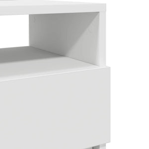 Weißer Nachttisch mit 2 Schubladen