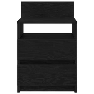 Nachttische Schwarz 2er Set mit Schubladen