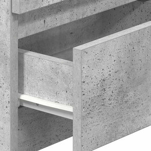 Nachttische 2er Set Betongrau mit Schubladen