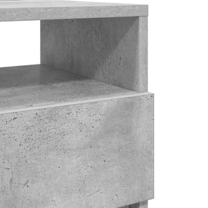 Nachttische 2er Set Betongrau mit Schubladen