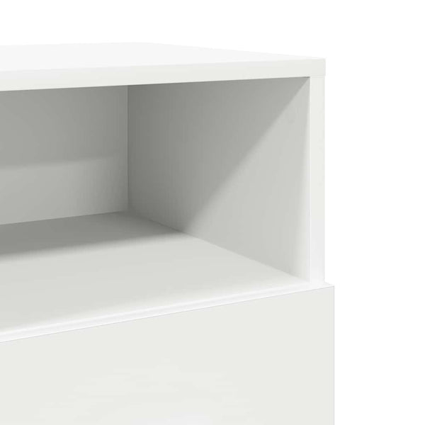 Weißer Nachttisch mit 2 Schubladen