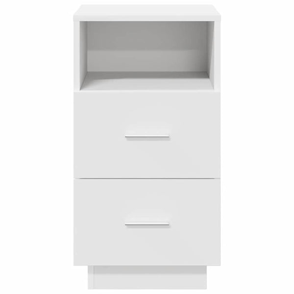 Nachttische Weiß 2er-Set mit Schubladen