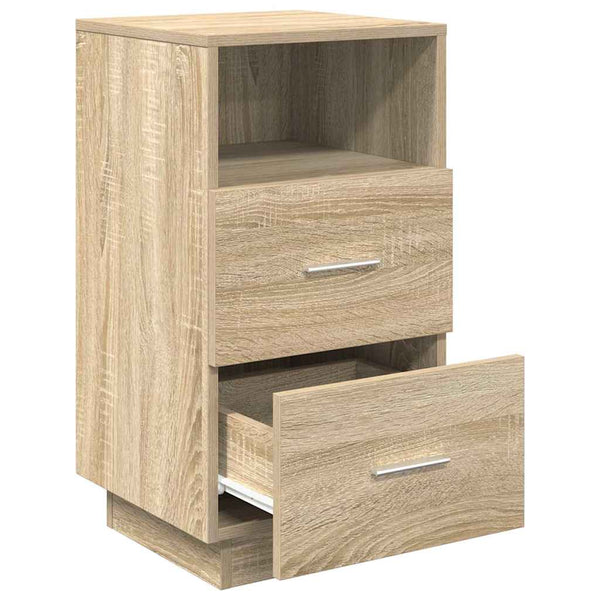 vidaXL Table de chevet à 2 tiroirs Chêne Sonoma 36x36x68 cm