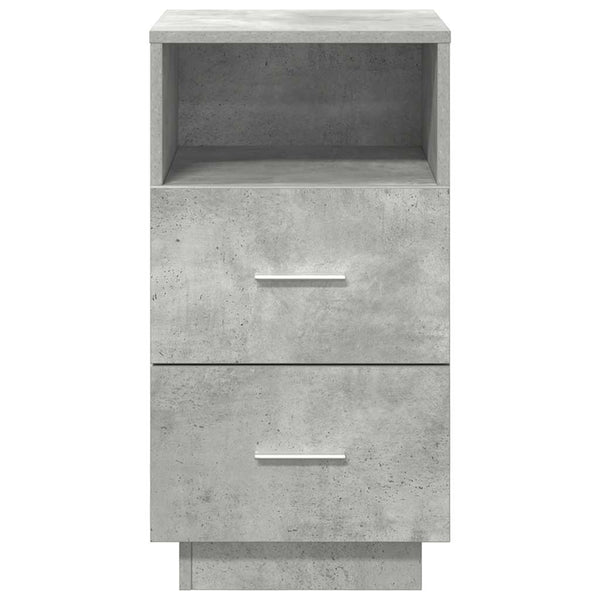 Nachttische 2er Set Betongrau 36x36x68 cm