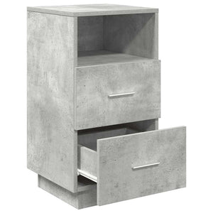 Nachttische 2er Set Betongrau 36x36x68 cm