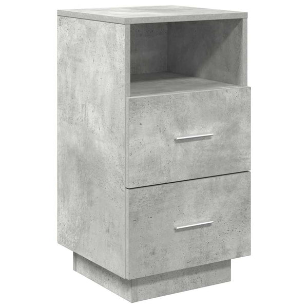 Nachttische 2er Set Betongrau 36x36x68 cm