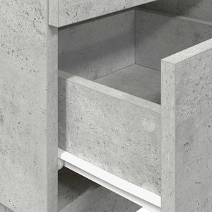 Nachttische 2er Set Betongrau 36x36x68 cm