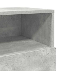 Nachttische 2er Set Betongrau 36x36x68 cm