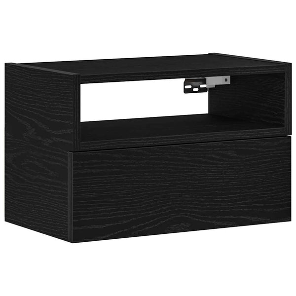 Schwarzer Wand-Nachttisch 45x26x28,5 cm