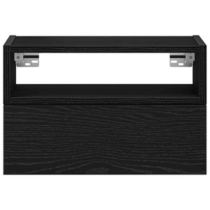 Schwarzer Wand-Nachttisch 45x26x28,5 cm