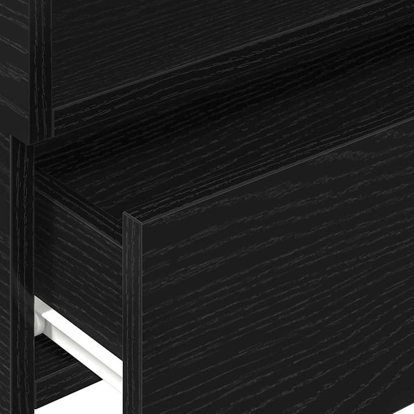 Schwarzer Wand-Nachttisch 45x26x28,5 cm