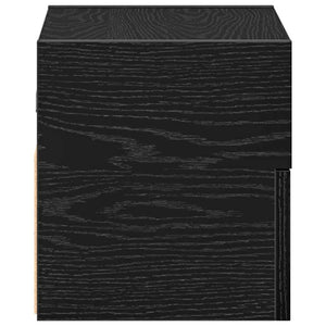 Wand-Nachttische, 2er Set, Schwarz