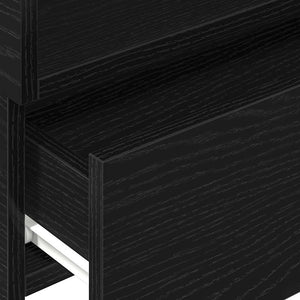 Wand-Nachttische, 2er Set, Schwarz