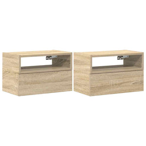 vidaXL Tables de chevet murales 2 pcs Chêne sonoma 45x26x28,5 cm