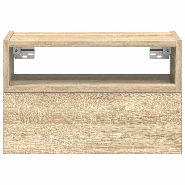vidaXL Tables de chevet murales 2 pcs Chêne sonoma 45x26x28,5 cm