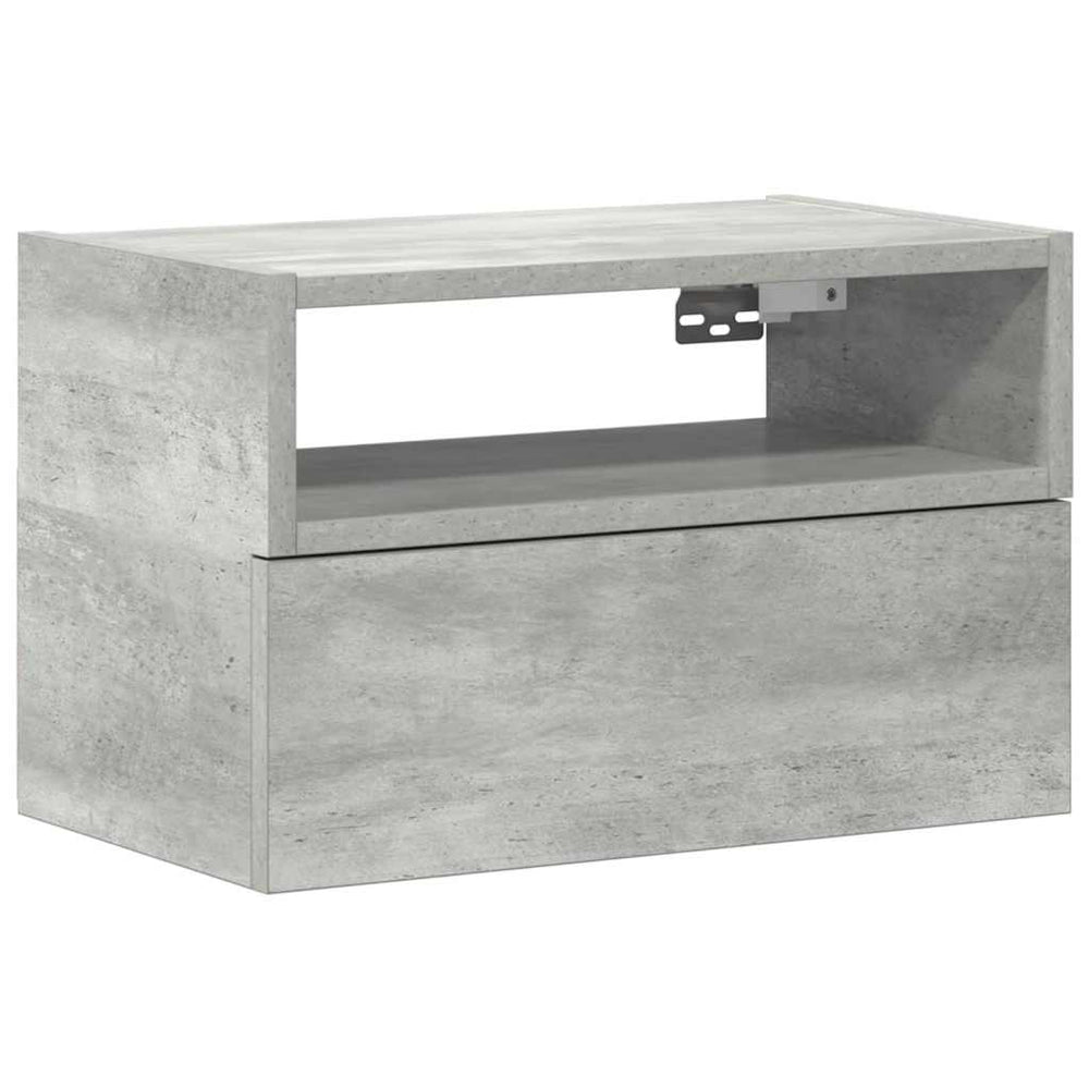 Wand-Nachttisch Betongrau 45 cm