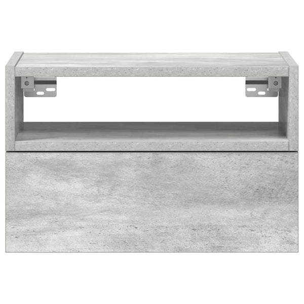 Wand-Nachttisch Betongrau 45 cm