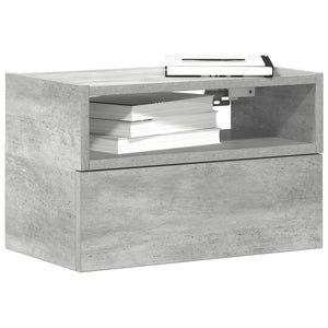 Wand-Nachttisch Betongrau 45 cm