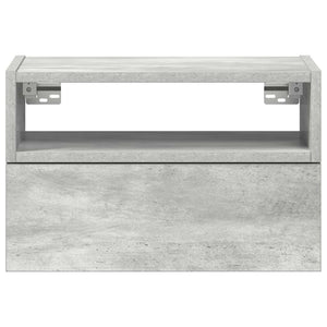 Wand-Nachttische, 2er-Set, Betongrau