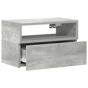 Wand-Nachttische, 2er-Set, Betongrau