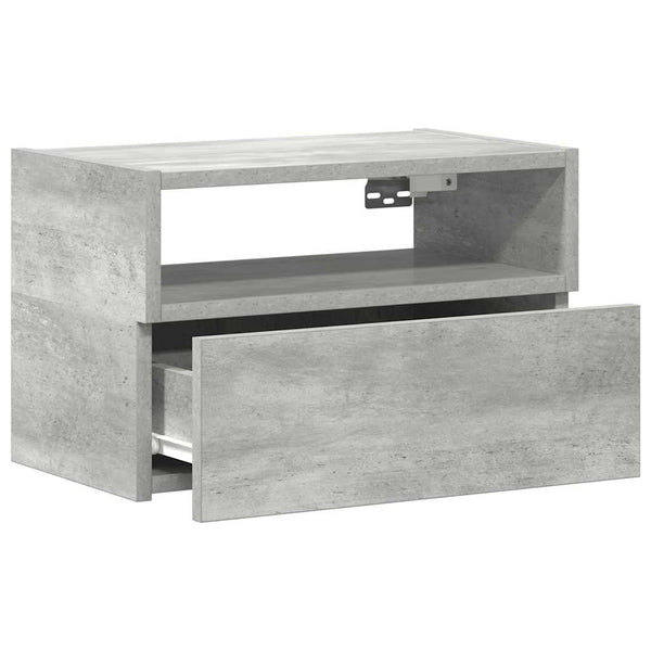 Wand-Nachttische, 2er-Set, Betongrau