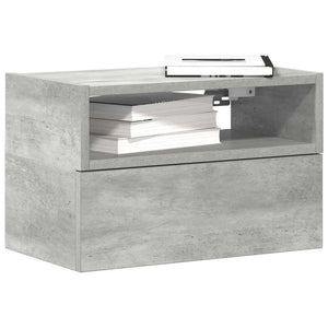 Wand-Nachttische, 2er-Set, Betongrau