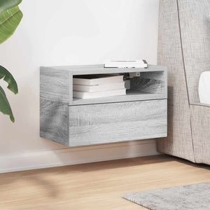 Wand-Nachttisch Grau Sonoma 45 cm