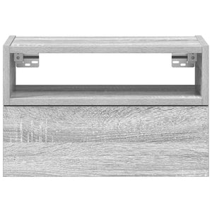 Wand-Nachttisch Grau Sonoma 45 cm