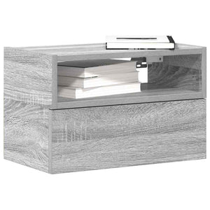 Wand-Nachttisch Grau Sonoma 45 cm
