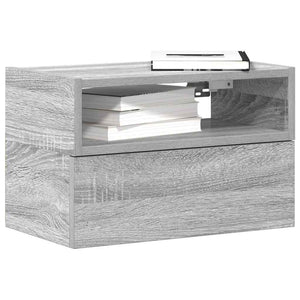 Wand-Nachttische, 2er-Set, Grau Sonoma