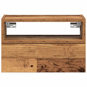 Wand-Nachttisch Altholz-Optik