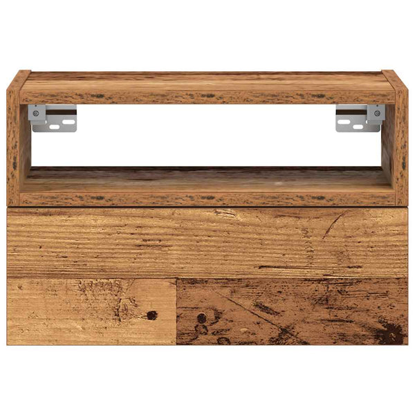 Wand Nachttische 2er-Set, Altholz-Optik