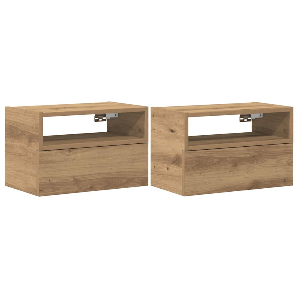 Wand Nachttische 2er Set Artisan-Eiche