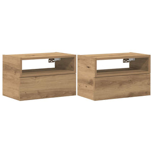 Wand Nachttische 2er Set Artisan-Eiche