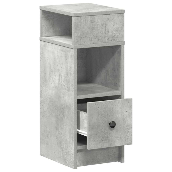 Nachttische 2er Set Betongrau mit Schublade