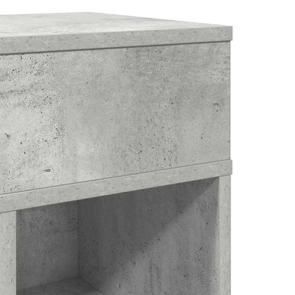 Nachttische 2er Set Betongrau mit Schublade